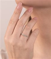 Ring Mirco Visconti Woman in White Gold Diamante 0.04 Ct GS57 - GS57